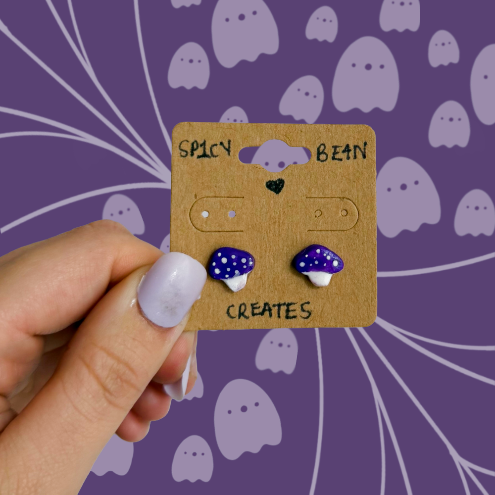 Mushroom Stud Earrings