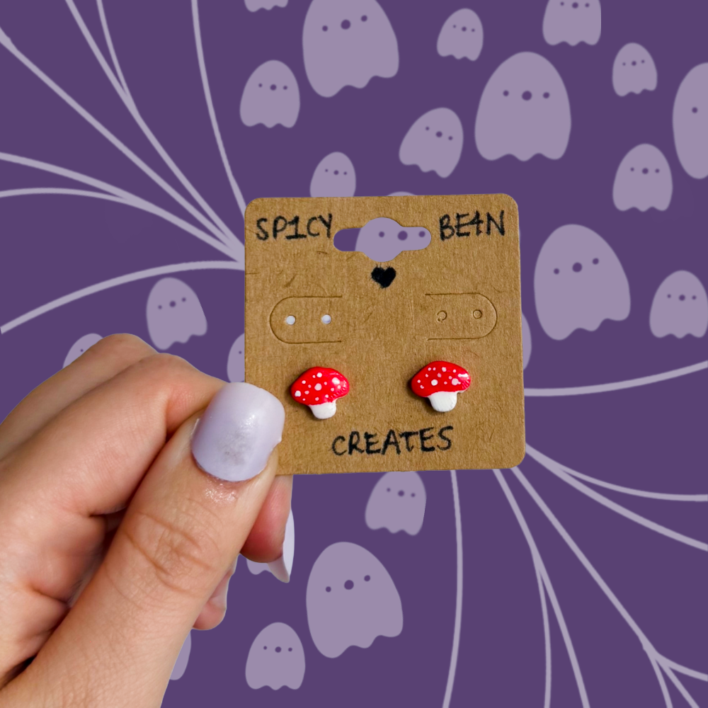 Mushroom Stud Earrings