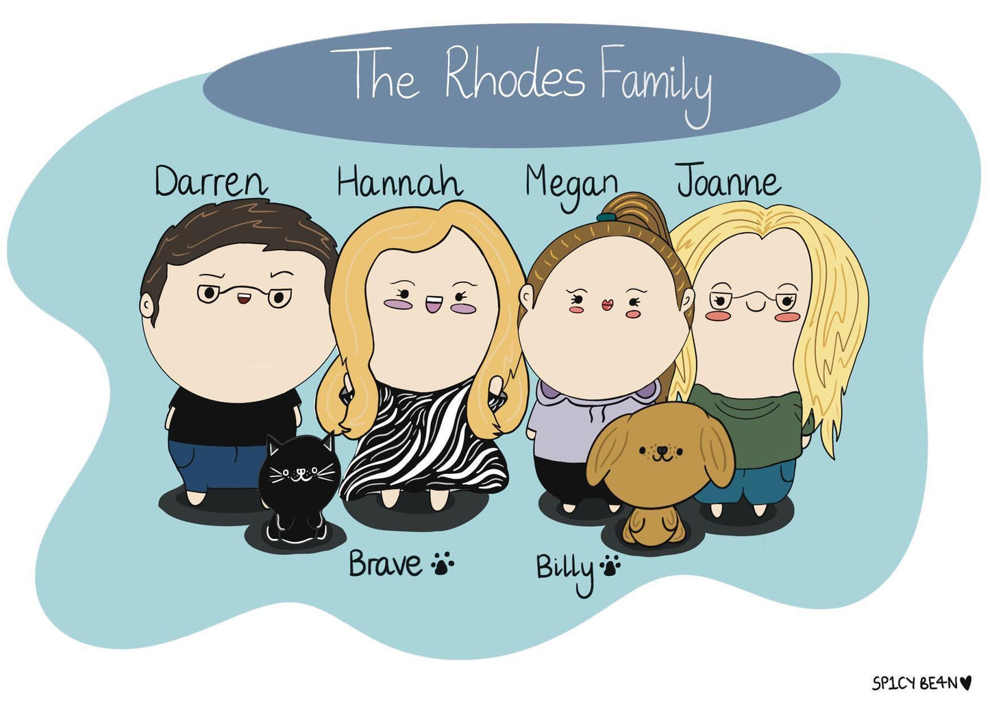Personalised Quirky Family Print