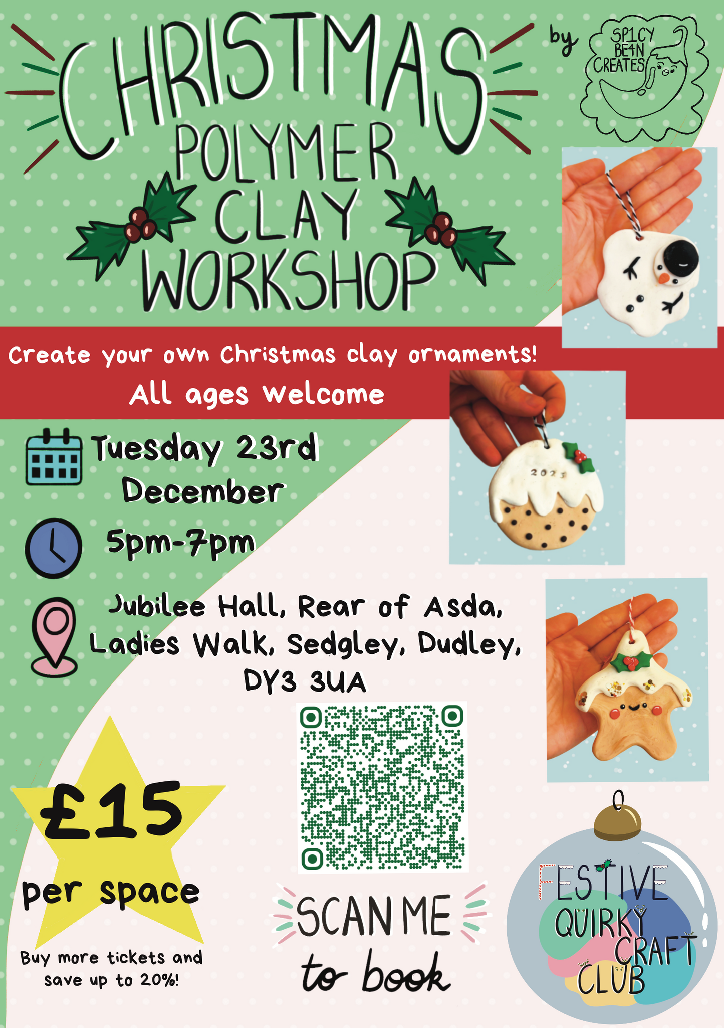 Christmas Polymer Clay Ornament Workshop – Fargo Village, Coventry