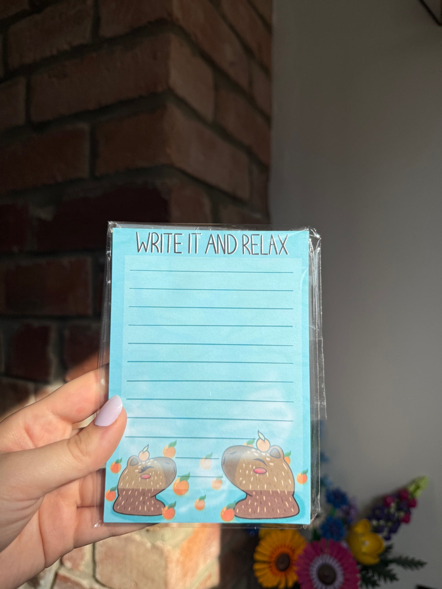 A6 Capybara Notepad – Cute Handmade Stationery with Lined Pages (25+)