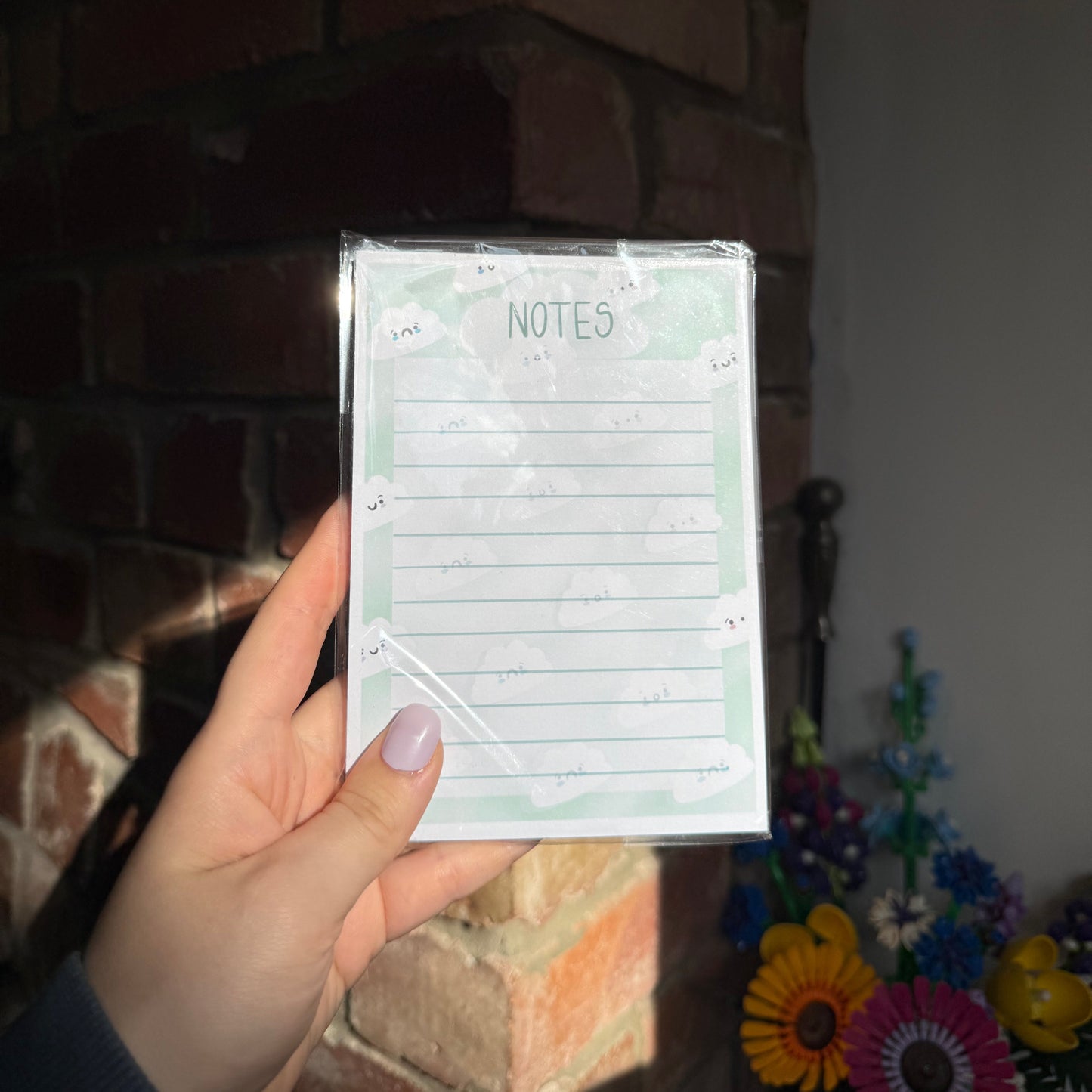 A6 Cloud Notepad – Cute Handmade Stationery in Multiple Pastel Colours (25+ Pages)