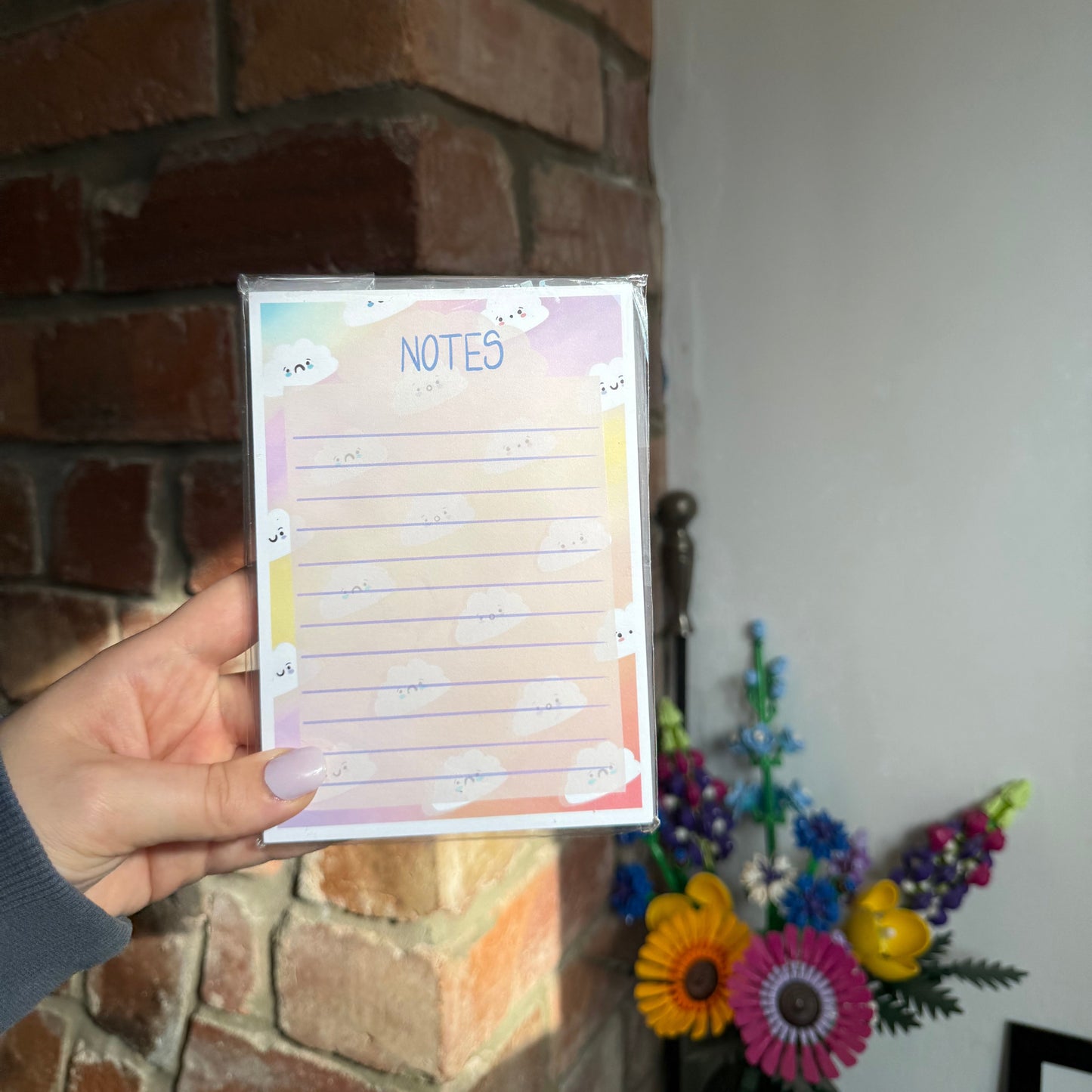A6 Cloud Notepad – Cute Handmade Stationery in Multiple Pastel Colours (25+ Pages)