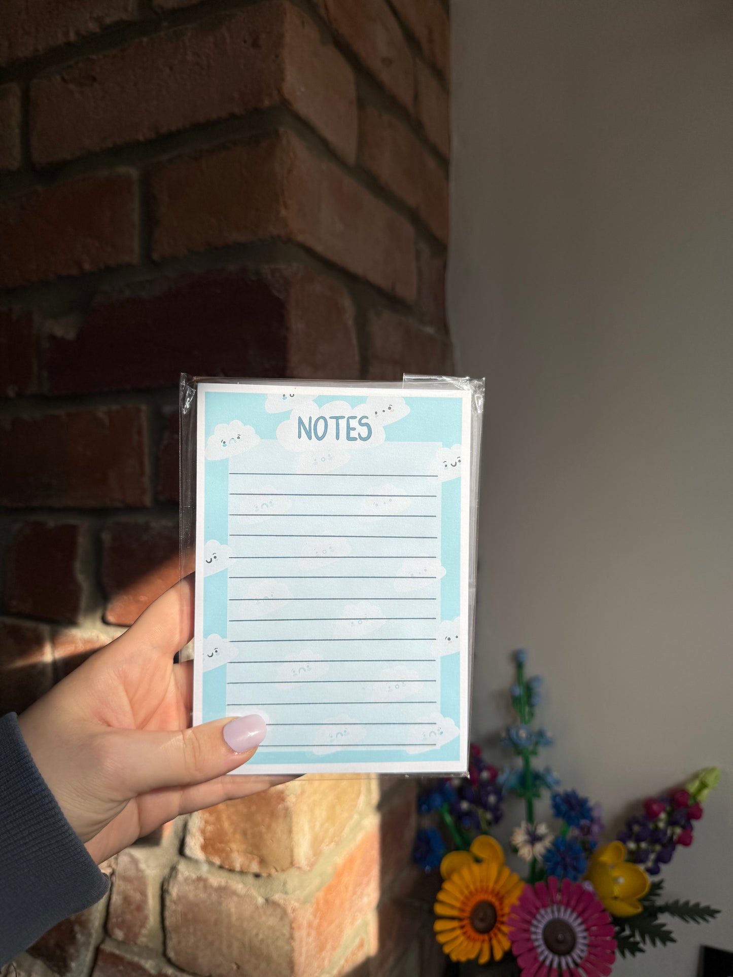 A6 Cloud Notepad – Cute Handmade Stationery in Multiple Pastel Colours (25+ Pages)