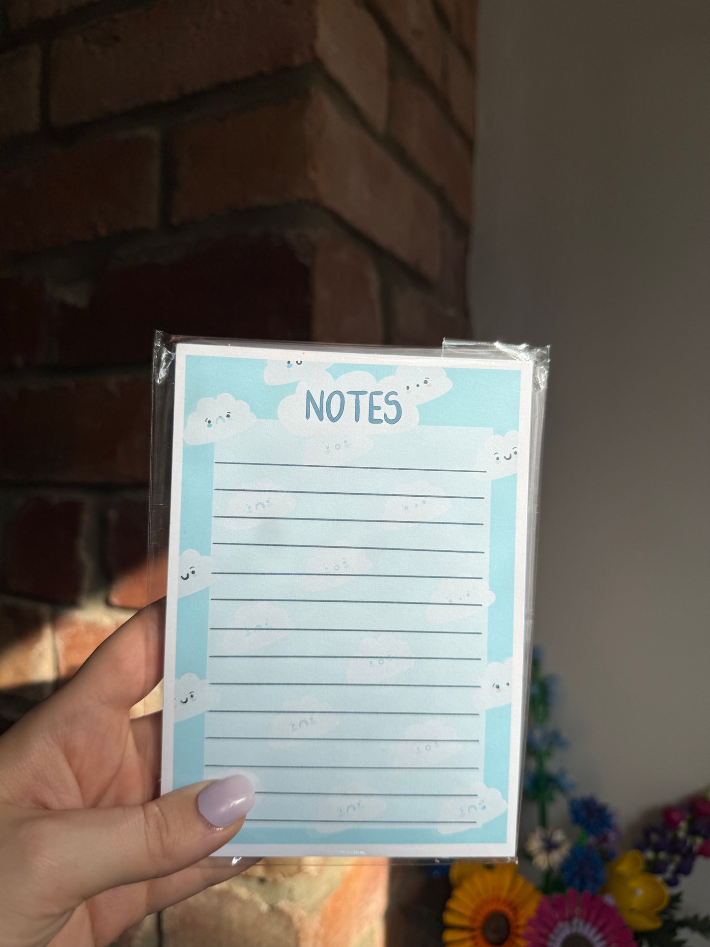 A6 Cloud Notepad – Cute Handmade Stationery in Multiple Pastel Colours (25+ Pages)