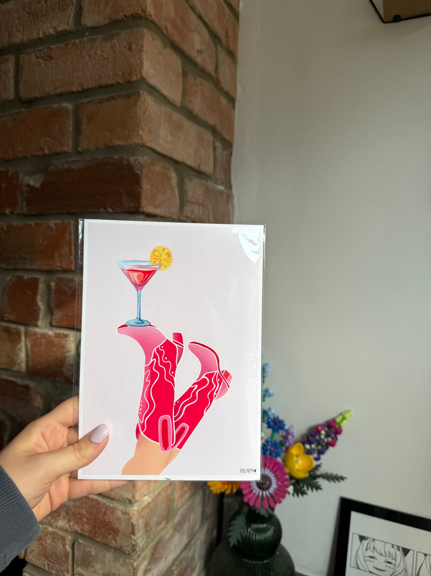 Cowgirl Cocktail Artwork Print - A5/A4