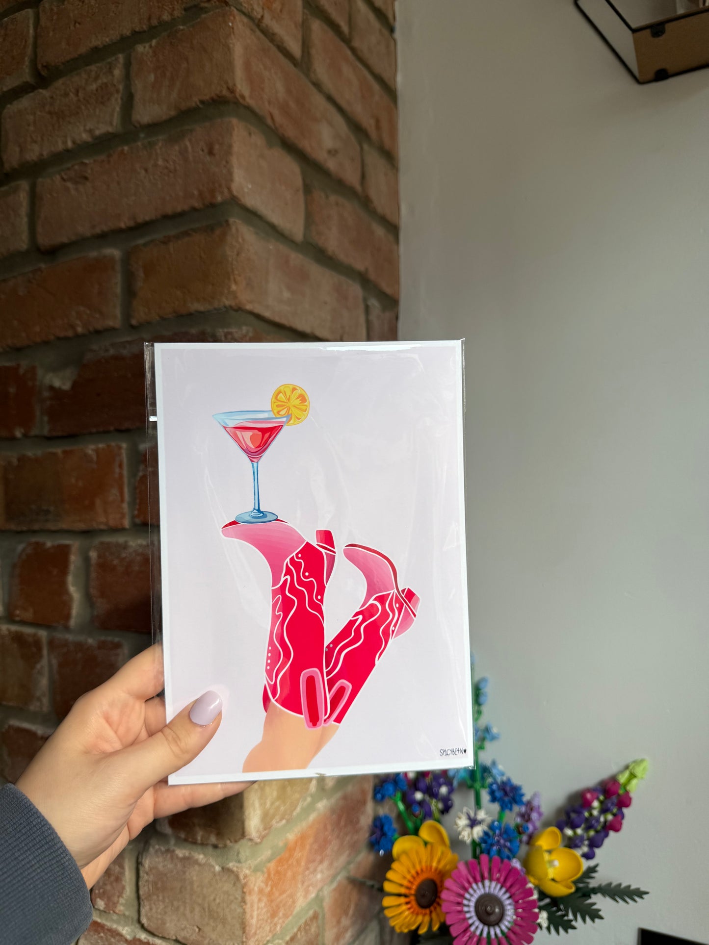 Cowgirl Cocktail Artwork Print - A5/A4