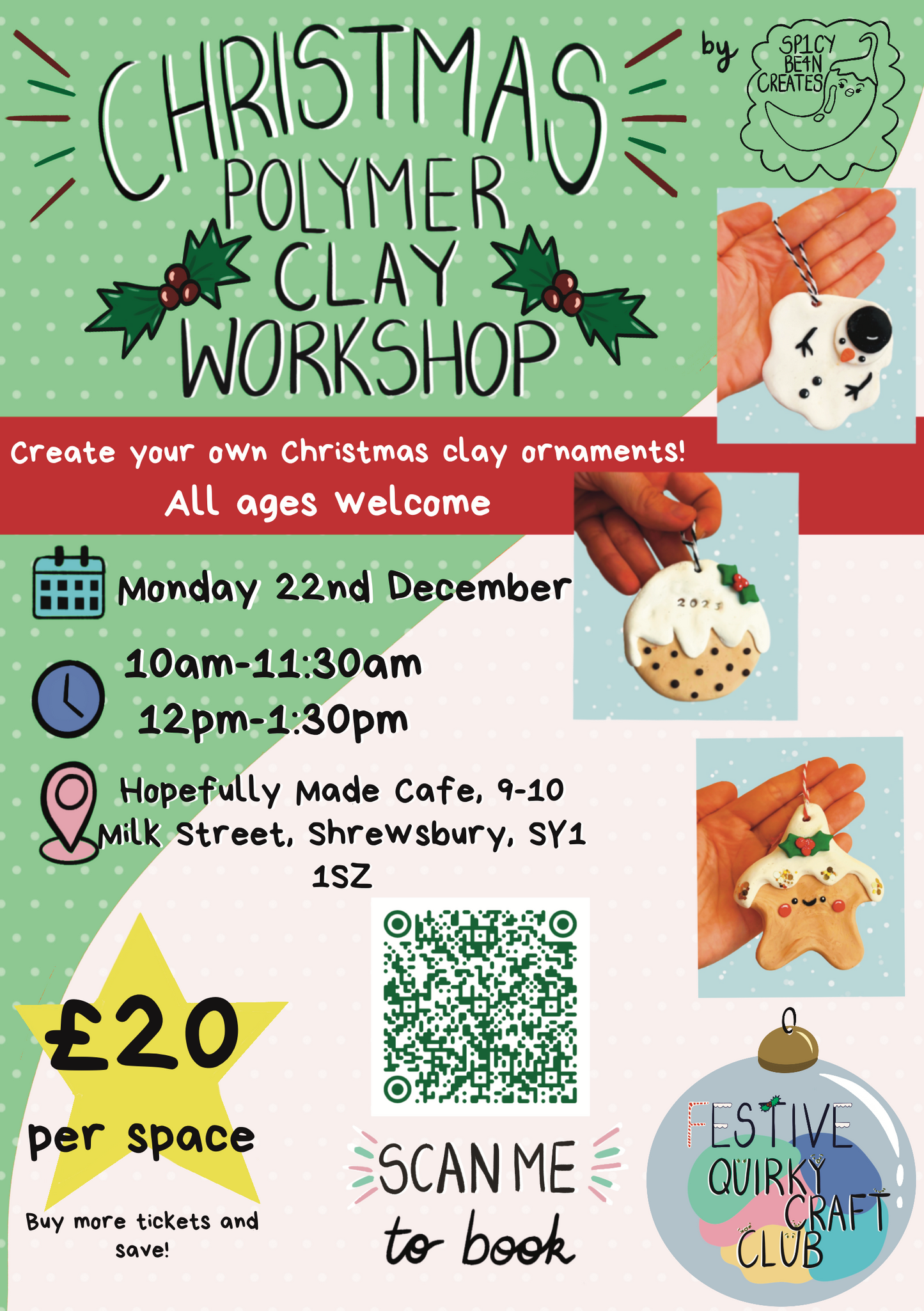 Christmas Polymer Clay Ornament Workshop – Shrewsbury