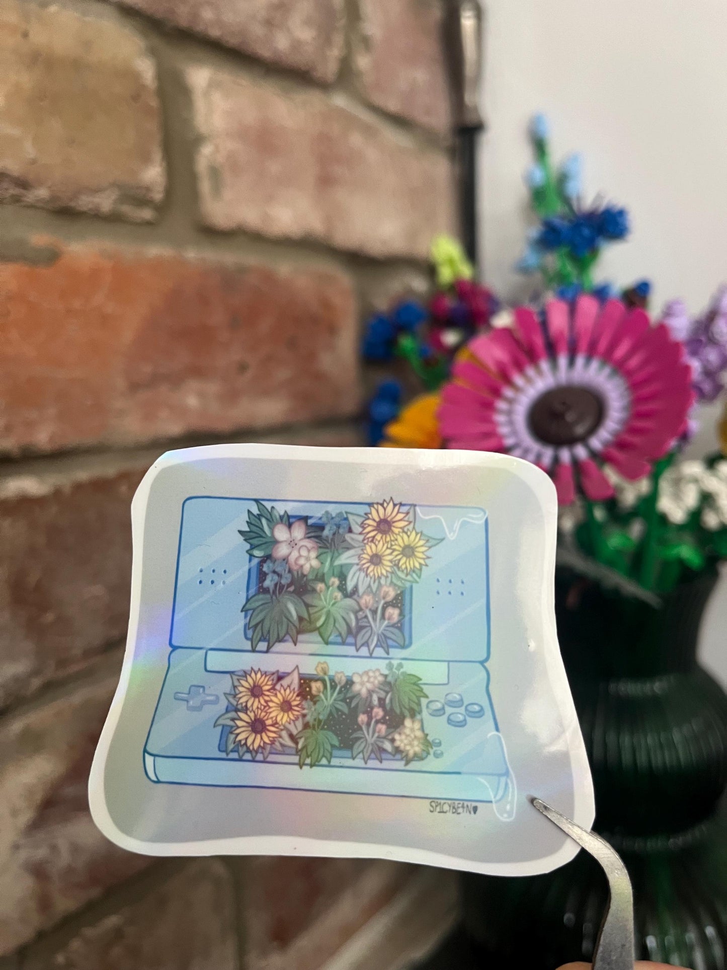 Holographic Gamer DS Sticker