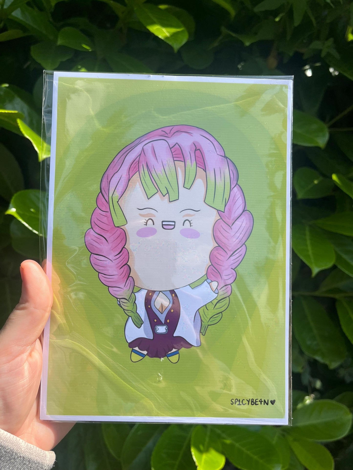Demon Anime Art Print - anime character art print, fan art anime print, chibi anime demon print