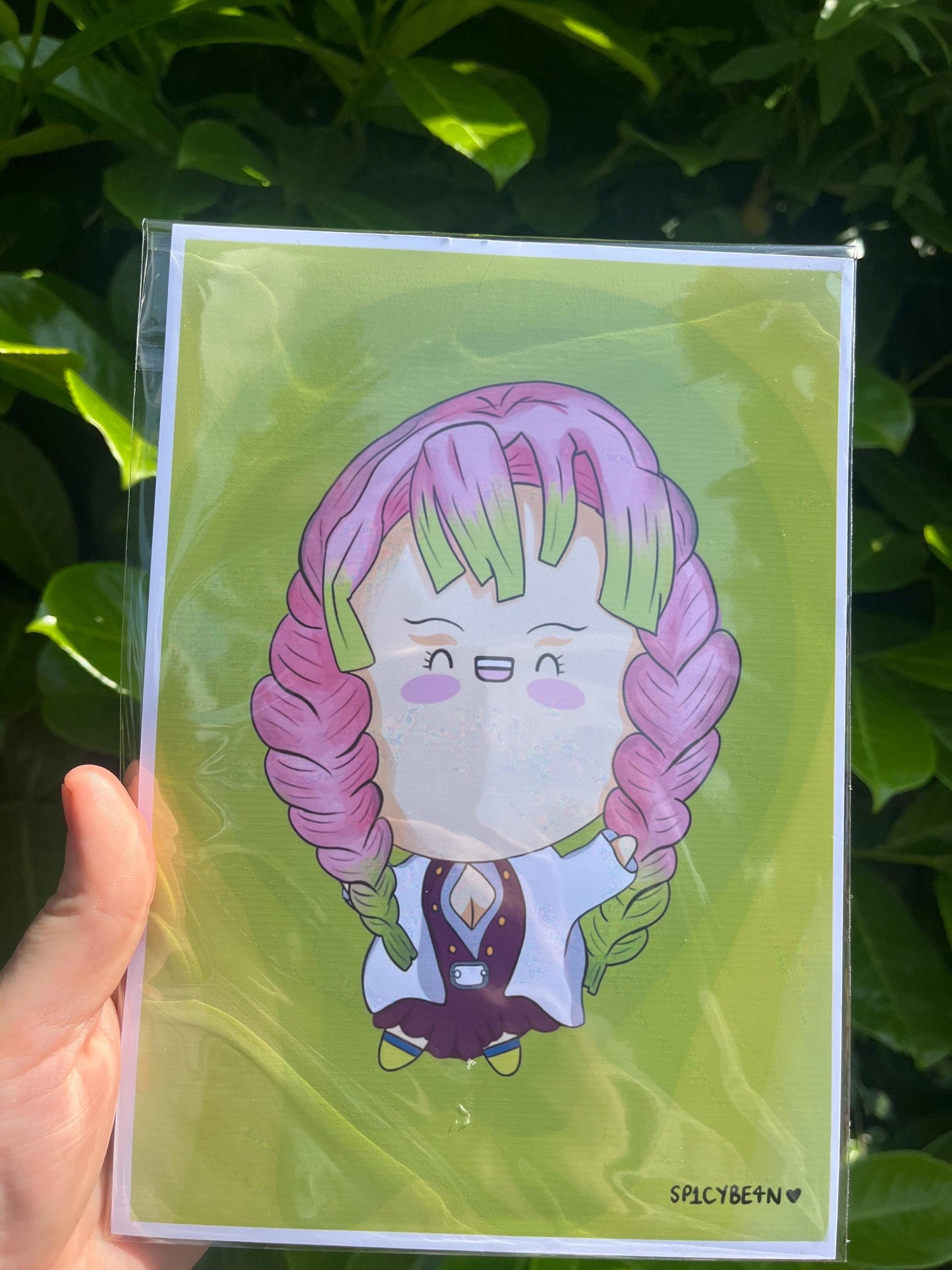 Demon Anime Art Print - anime character art print, fan art anime print, chibi anime demon print