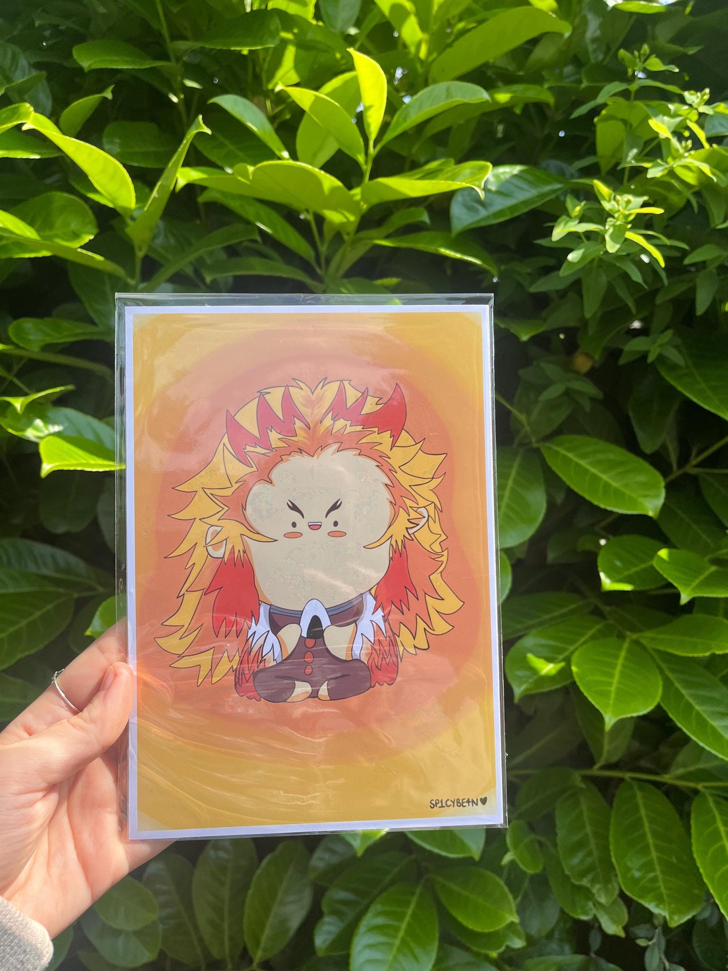 Demon Anime Art Print - anime character art print, fan art anime print, chibi anime demon print