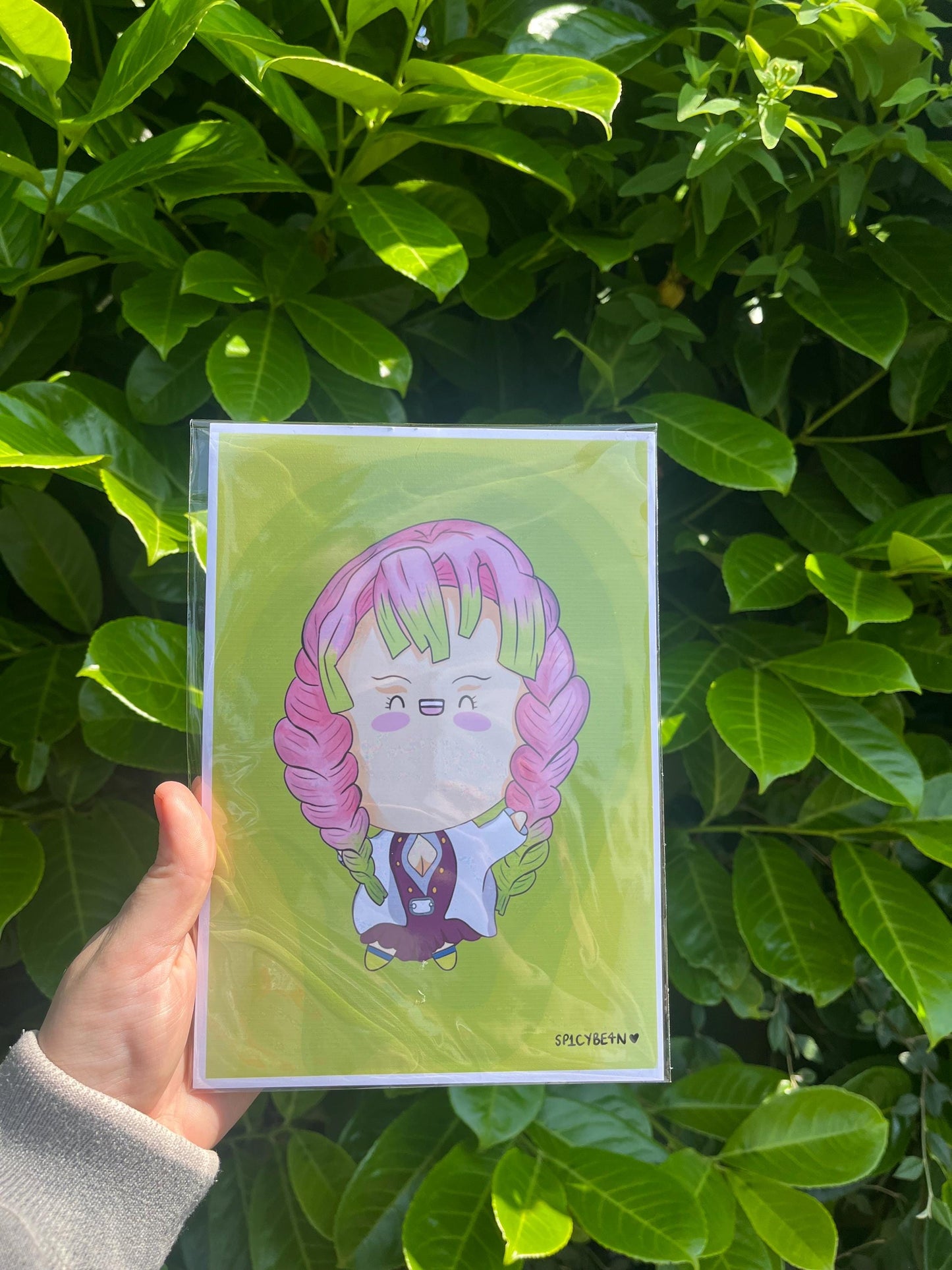 Demon Anime Art Print - anime character art print, fan art anime print, chibi anime demon print