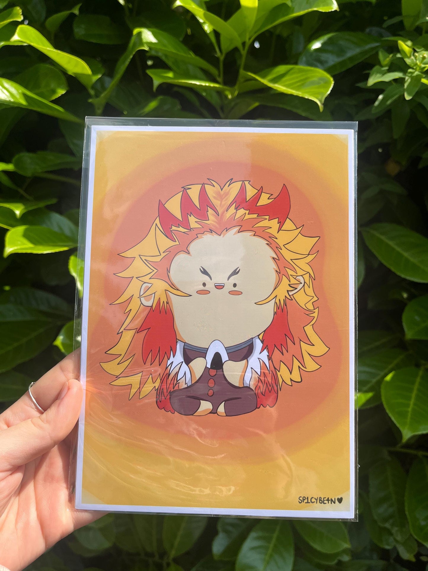 Demon Anime Art Print - anime character art print, fan art anime print, chibi anime demon print