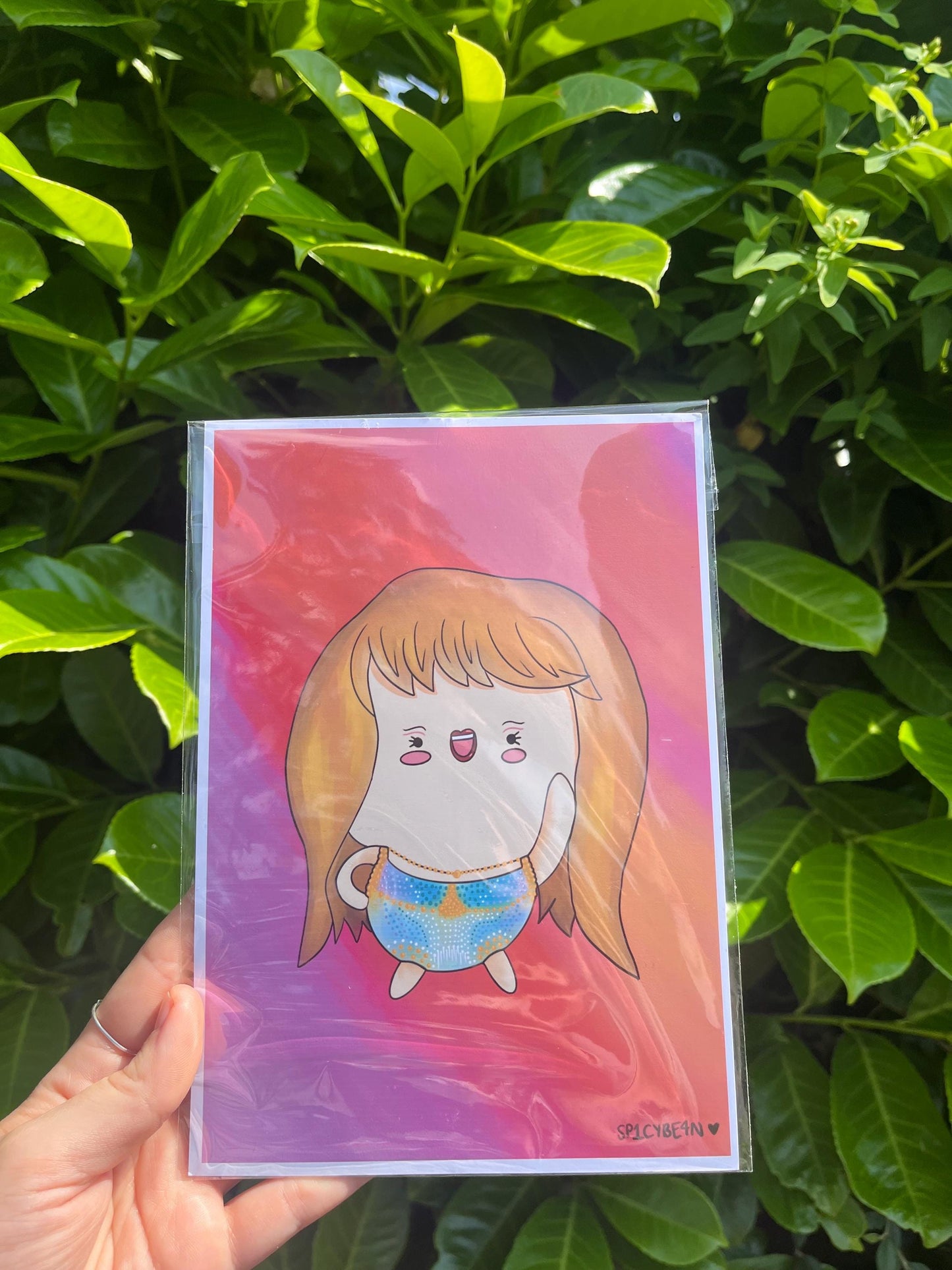Taylor Swift Art Print - cute Taylor Swift art, chibi Taylor Swift art print, eras tour art print, Taylor Swift art