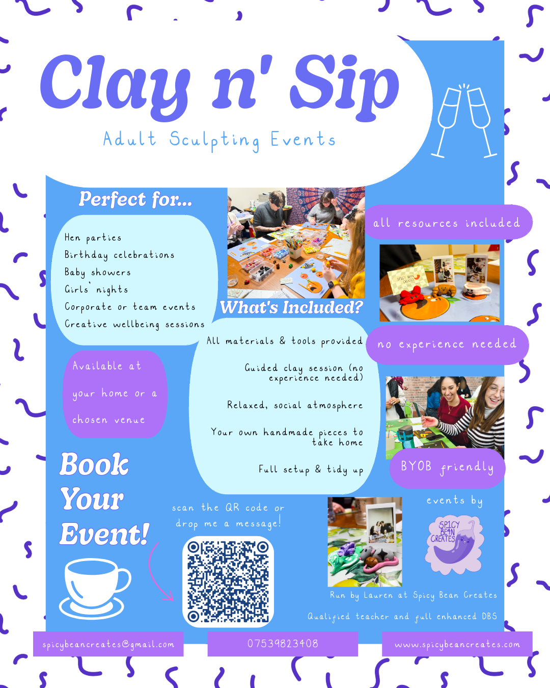 Clay n’ Sip – Adult Party Experience - Booking Request