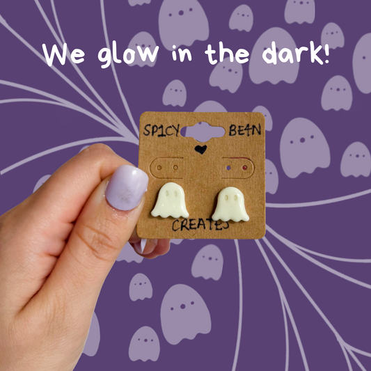 Glow in the Dark Ghost Stud Earrings