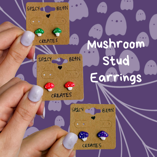 Mushroom Stud Earrings