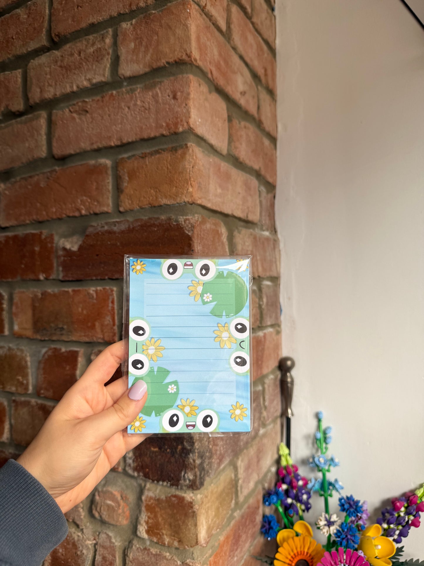 A6 Frog Notepad – Cute Handmade Stationery with Lined Pages (25+)