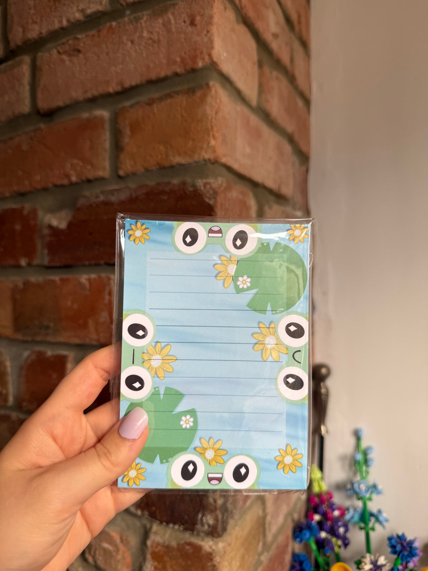 A6 Frog Notepad – Cute Handmade Stationery with Lined Pages (25+)