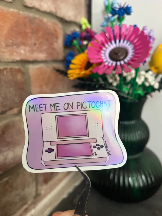 Holographic Gamer DS Sticker