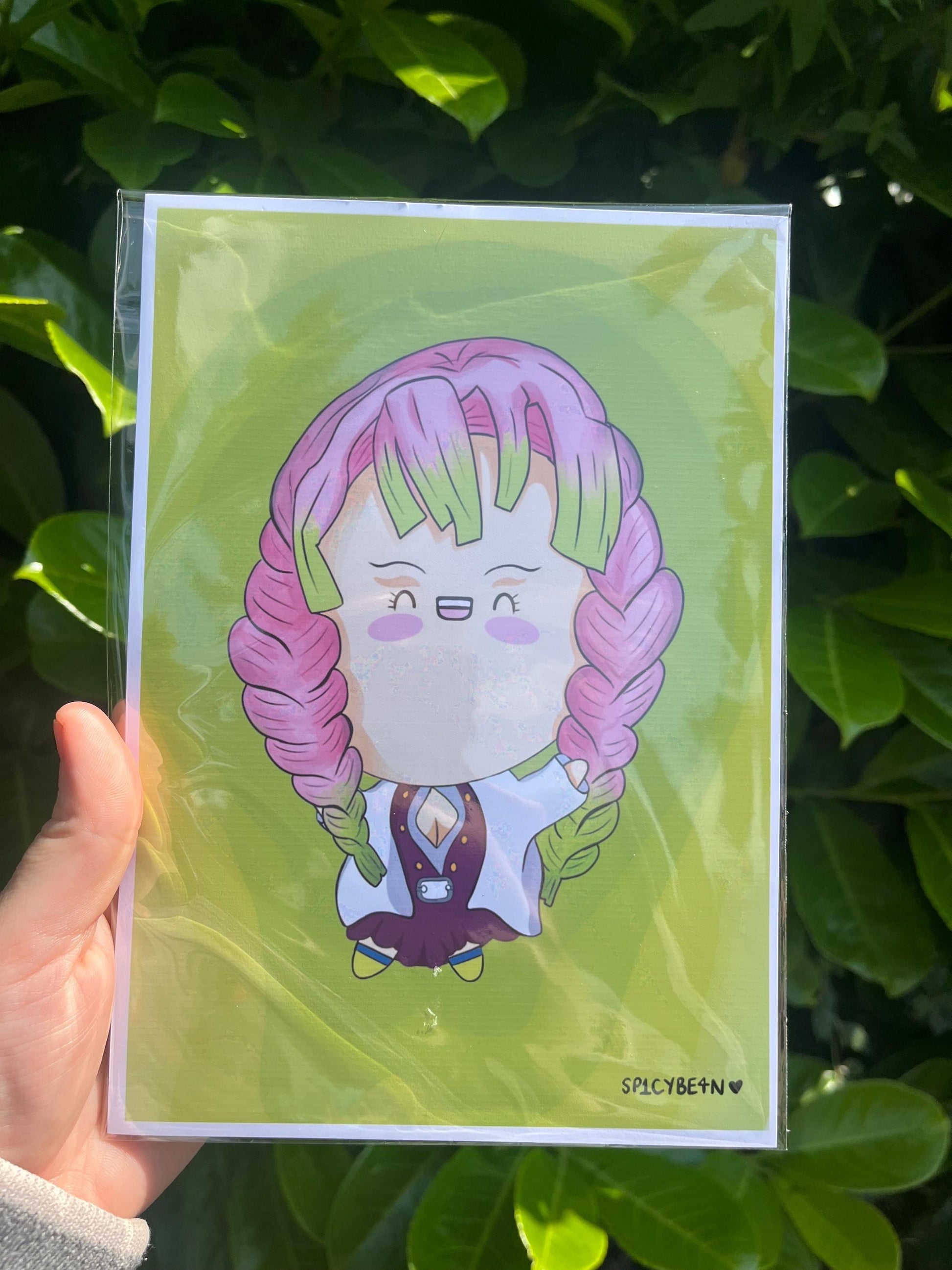 Demon Anime Art Print - anime character art print, fan art anime print, chibi anime demon print