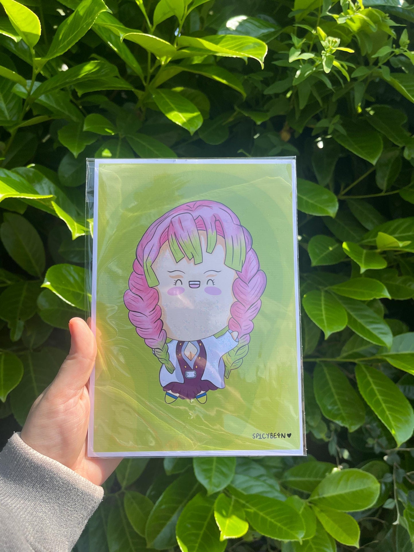 Demon Anime Art Print - anime character art print, fan art anime print, chibi anime demon print