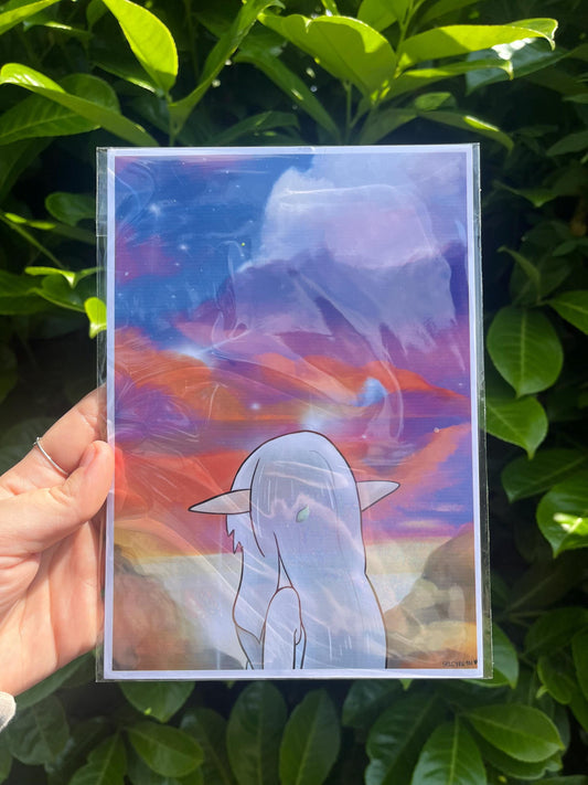 Magical Anime Art Print - anime character art print, fan art anime print, portrait anime print