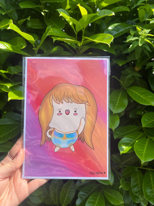 Taylor Swift Art Print - cute Taylor Swift art, chibi Taylor Swift art print, eras tour art print, Taylor Swift art