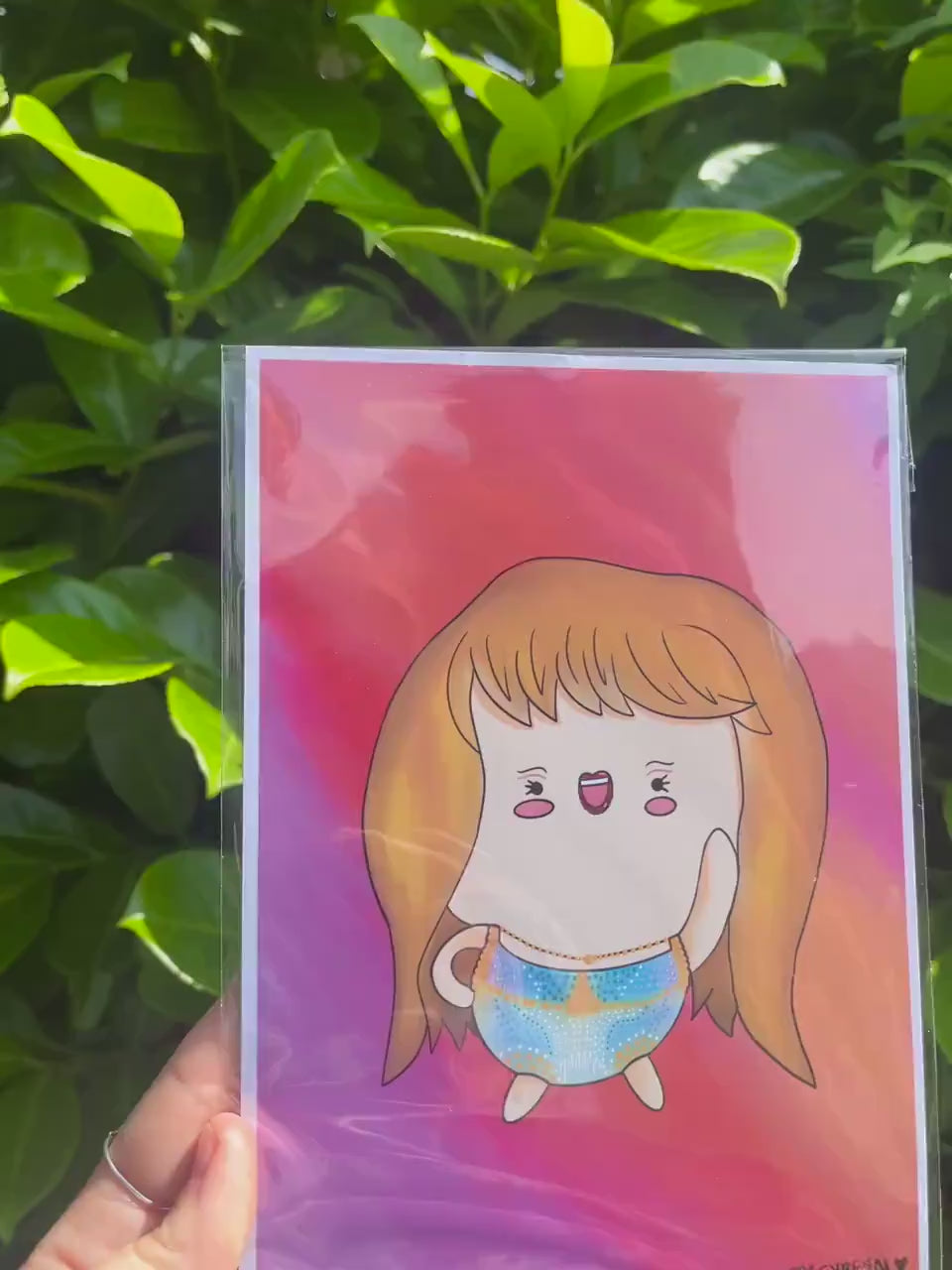 Taylor Swift Art Print - cute Taylor Swift art, chibi Taylor Swift art print, eras tour art print, Taylor Swift art