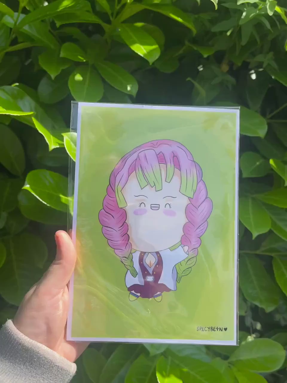Demon Anime Art Print - anime character art print, fan art anime print, chibi anime demon print