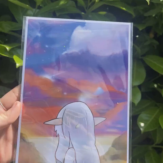 Magical Anime Art Print - anime character art print, fan art anime print, portrait anime print